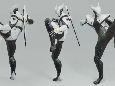 Low Poly - Cyborg Zodiac Theme - Capricorn Low-poly 3D model