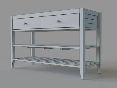Jofran Beacon Street Sofa Table 3D model