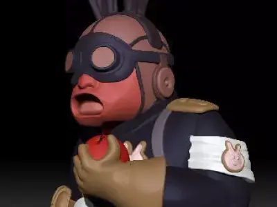 Dragonball Police Rabbit Fan art 3D print model