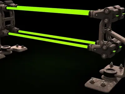 Sci-fi Laser Barrier 3D model