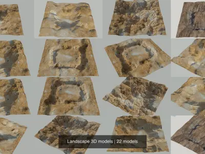 Landscape 3D models 3D Model Pack