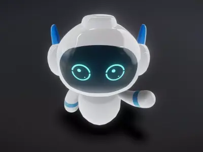 AI cartoon robot 1401 3D model