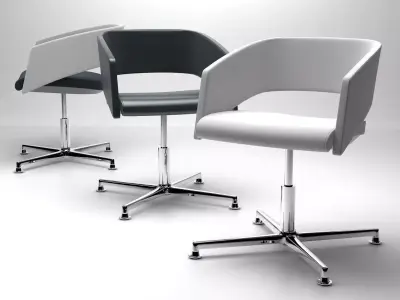 M - two chairs with base 3D model