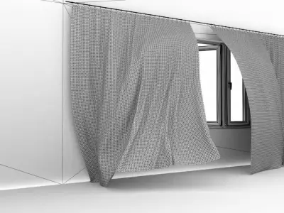 Animated Curtain 3D model