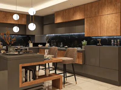 kitchen modern 3D model