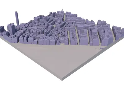London city tile Level 2 block TQ2880 South East 3D model