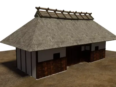 Japanese Long Gate called NAGAYA-MON 3D model