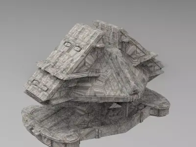 Ra Has Returned Sci-Fi City Tower 1 3D model