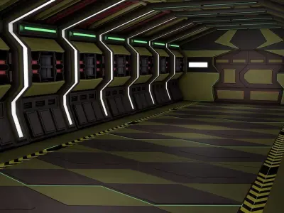 Sci fi interior  3D model