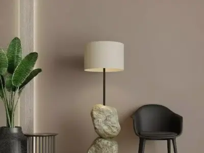 RockHaven Floor Lamp Low-poly 3D model