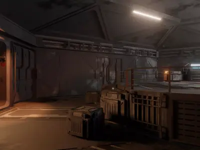 Laboratory control room 3D model