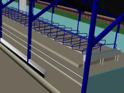 Dairy animal shelter 3D model