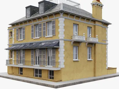 Building Facade 002 Preston VIlla 3D model