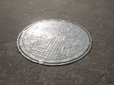 Manhole Cover  Low-poly 3D model