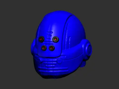 helmet high poly sculpt 3d printable ver 7 3D model 3D model 202