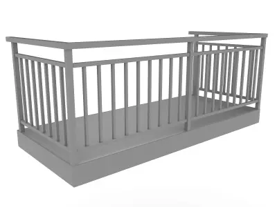 Balcony railing 3D model