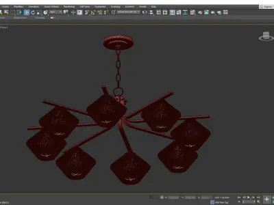 Hudson Valley Lighting Saranac Chandelier Low-poly 3D model