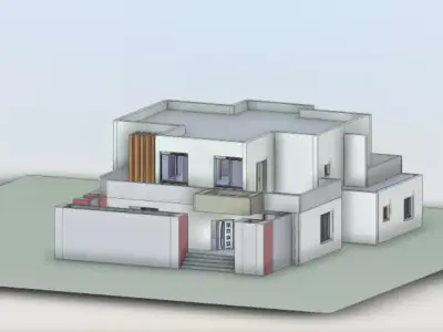 Villa 3D model 8