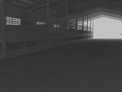 Horse Stable Low-poly 3D model