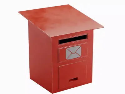 Postbox 01 Low-poly 3D model