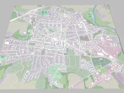Cityscape Naumburg Germany 3D model