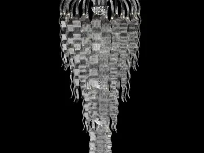 Flame Chandelier by Iris Cristal 3D model