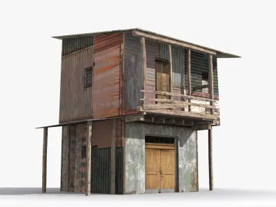 Slum x10 Low-poly 3D model purchase
