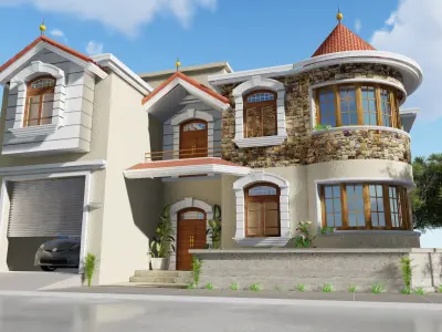 3D House model 02 Low-poly 3D model