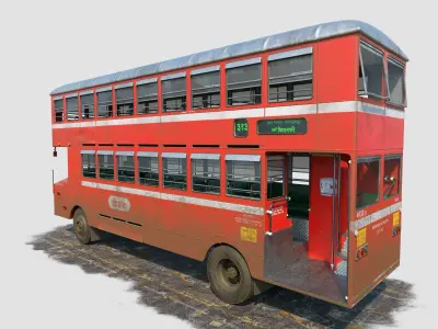 3D Best Double Decker Bus 3D model