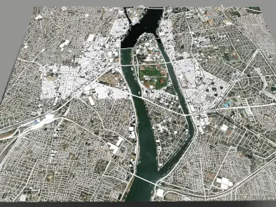 Cityscape Cairo Egypt 3D model