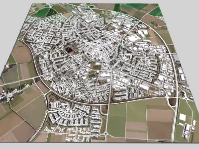 Cityscape Erkelenz Germany 3D model