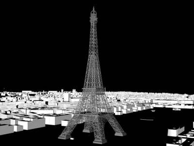 Paris city 3D model