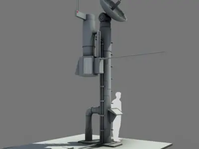 Short range com center 3D model