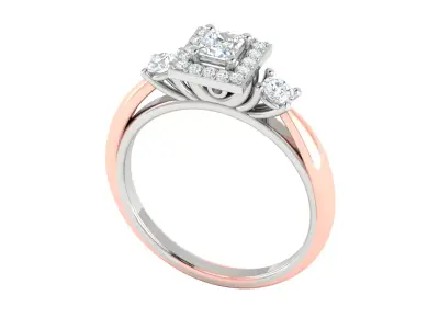 Women Ring  Render 3dm STL OBJ FBX Details 3D print model 361