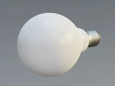 LED globe shape bulb Low-poly 3D model