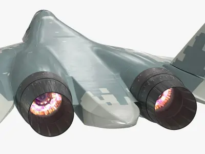  Su 57 Aircraft Fifth Gen Fighter in Flight Simplified 