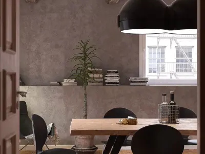 Modern dining room 3D model