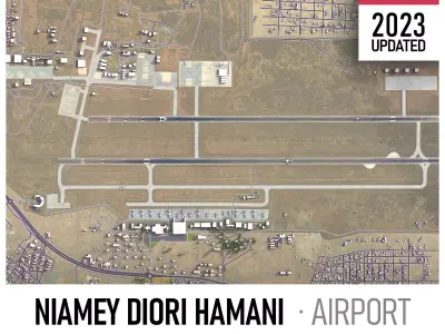 Niamey Airport Low-poly 3D model