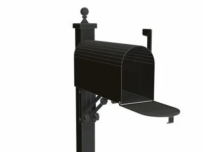 The metal mailbox Low-poly 3D model