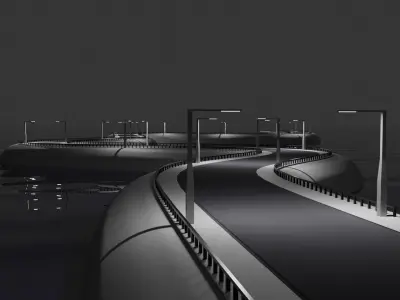 Procedural Road 3D model