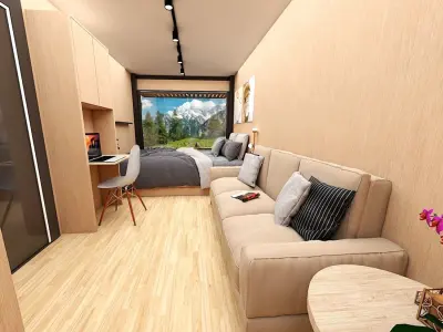 container hotel modul combo k2 Low-poly 3D model