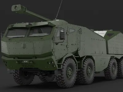  Military Howitzer Morana Green Rigged 