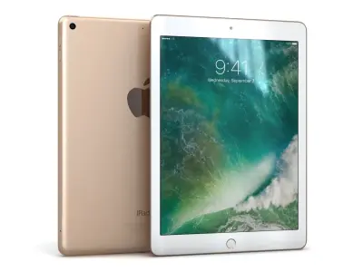 Apple iPad 9-7 2017 Gold Low-poly 3D model