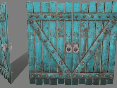 Medieval Door  Low-poly 3D model