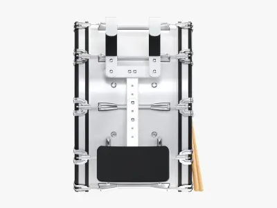 Marching Bass Drum with Carrier 3D model