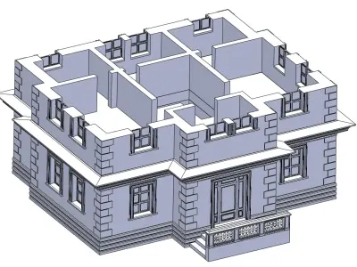 Antic house 3d print model 3D print model