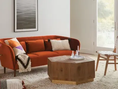 Javon Velvet Sofa - 2 Colour 3D model