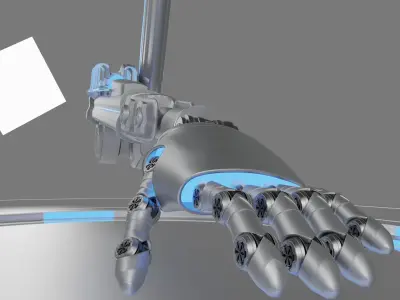 Sci-Fi Neon Industrial Mechanic Arm 3D model