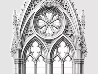 Old Gothic Window 3D print model