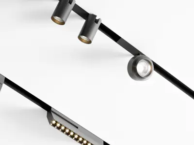 Donolux set three led lights 3D model